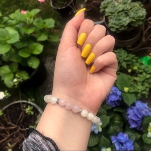 Rose Quartz/Moonstone Bracelet (Handmade)